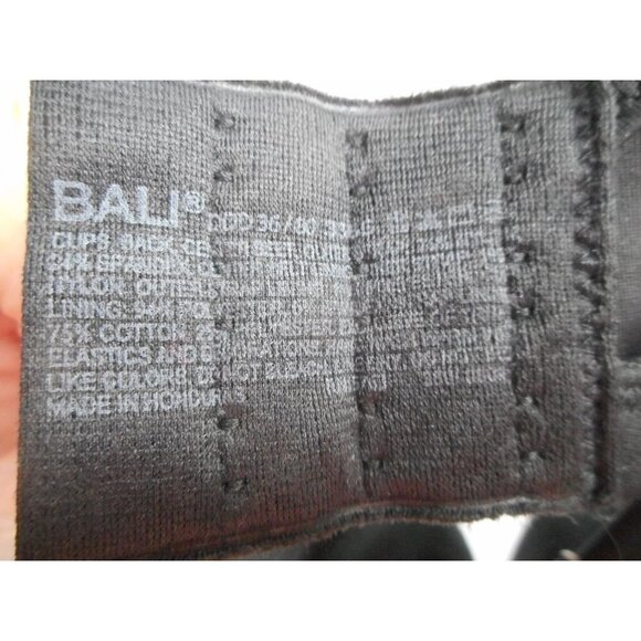 Bali Minimizer Full-Coverage Underwire Black Bra Seamless Cups 36 DDD - Picture 2 of 4